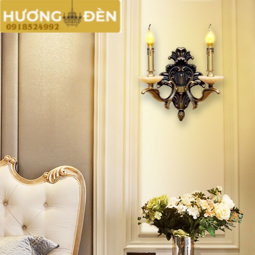 Đèn Tường Nến Đồng Đôi 9259-2